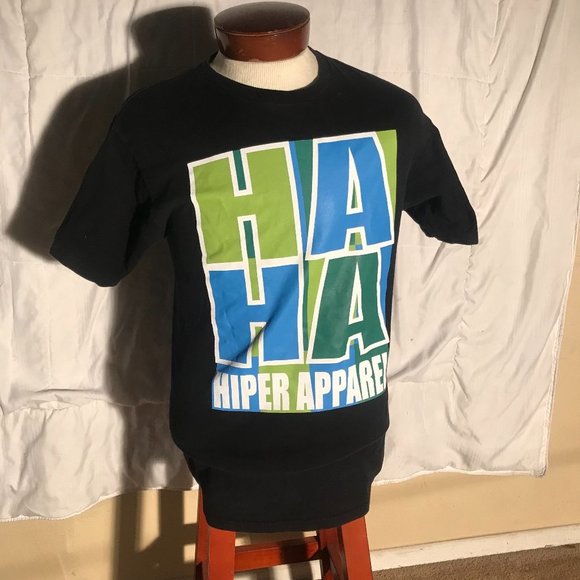 HAHA Hipper Apparel Black T Shirt - Medium - Picture 1 of 3